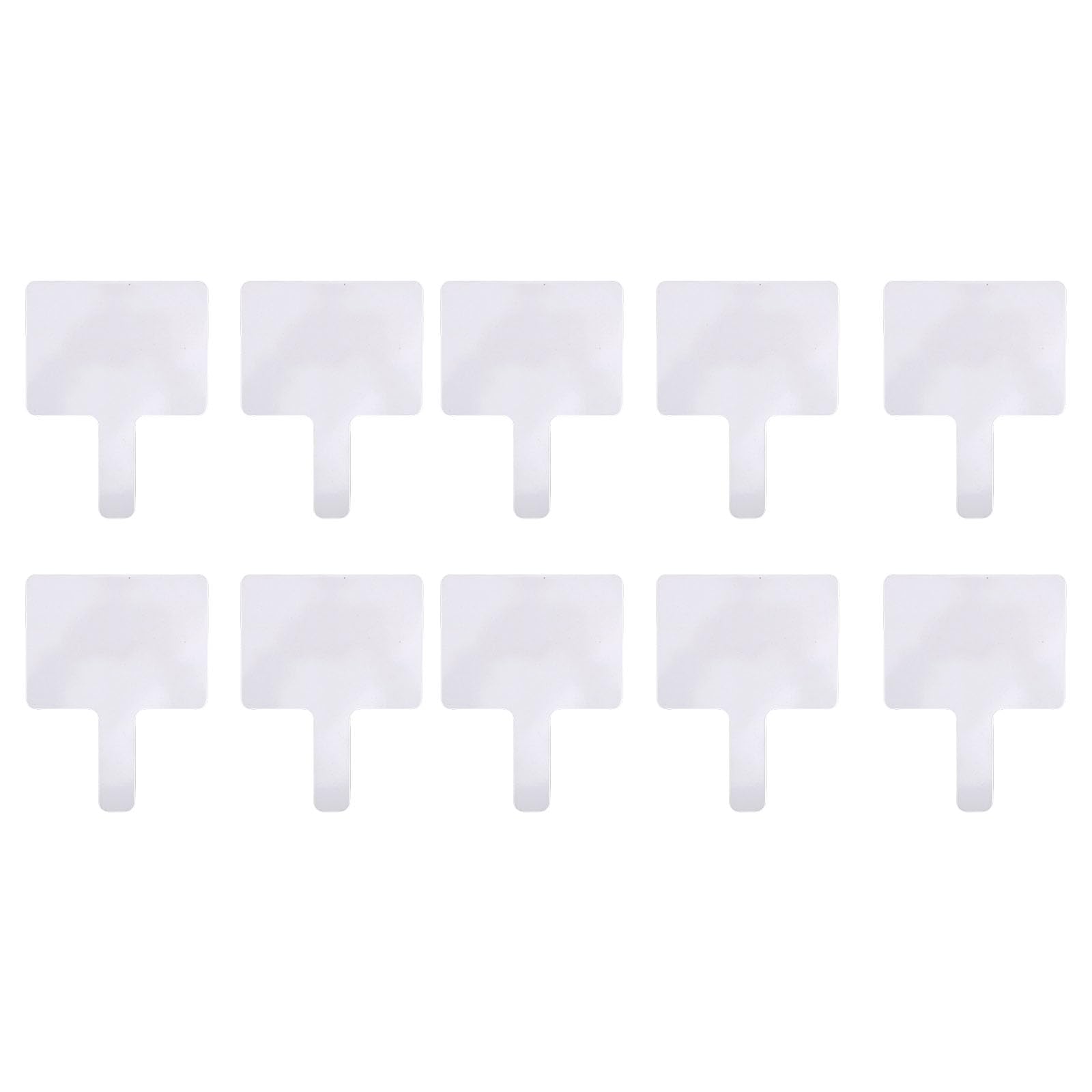Maxtonser 10Pcs Handheld Answer Paddles Double Side Erasable Paddles Small Paper Whiteboards Sign Auction Paddles for Classroom