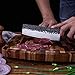 FINDKING Dynasty Series Japanese Nakiri Knife, Professional Vegetable Cleaver, 9Cr18MoV High Carbon Steel Blade, African Rosewood Octagonal Handle, for Shred, Slicing, Mincing, 7 Inches