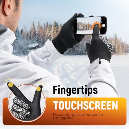 image for Benirap Winter Gloves Touchscreen Windproof Thermal Gloves Men Women C