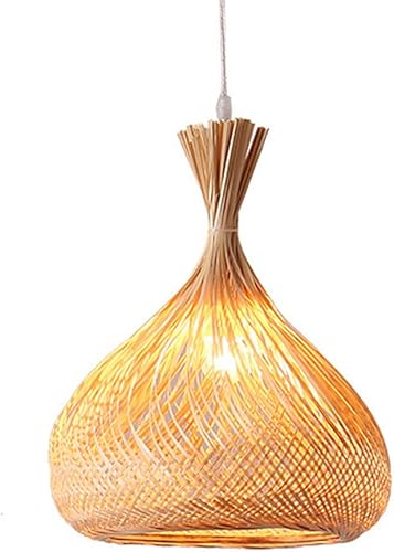 Miniatura 7 de RAHYMA Lámpara colgante de 3 luces tejida a mano de bambú colgante de iluminación para isla de cocina, lámpara de mimbre colgante para sala de