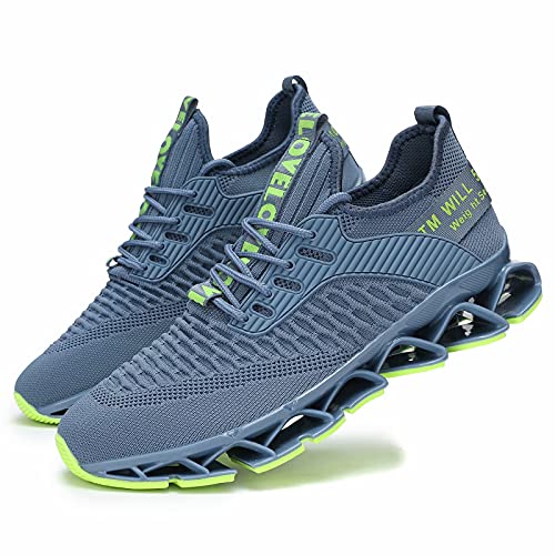 Image of Vooncosir Men's Fashion Sneakers Breathable Mesh Running Shoes Blade Non Slip Soft Sole Casual Athletic Walking Shoes