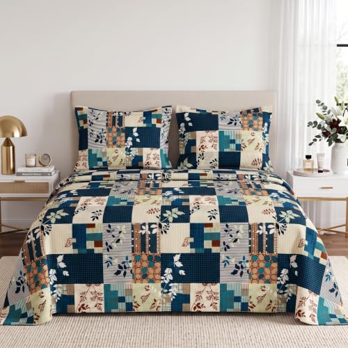 Image of VAS COLLECTIONS 240 TC Cotton Double Bedsheet with 2 Pillow Covers, Ultra Soft & Breathable Bed Sheet Set, Skin Friendly, Fade Resistant, Easy Care Bedding, 90 x 100 Inches - Turquoise Blue