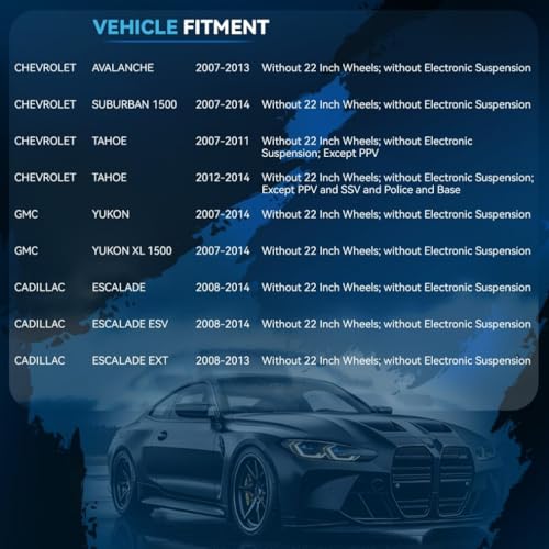 Image of Detroit Axle - Struts Shock Kit for Chevy GMC Suburban Yukon XL 1500 Tahoe | Avalanche Cadillac Escalade ESV EXT [w /o Electronic Suspension] 2 Front Struts 2 Rear Shock Absorbers Replacement Ready Strut