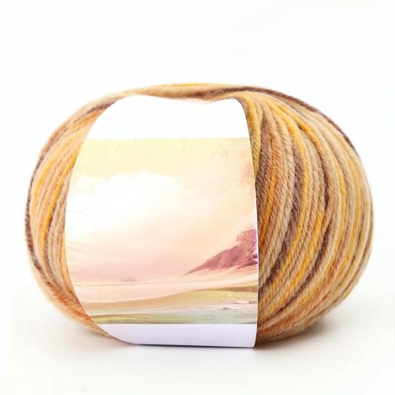 4/6/8/10 Piezas de Hilo de Lana de 50 g, Hilo Degradado de Ganchillo, para Tejer a Mano suéteres, Gorros, cárdigans, Bufandas, chales y Manualidades