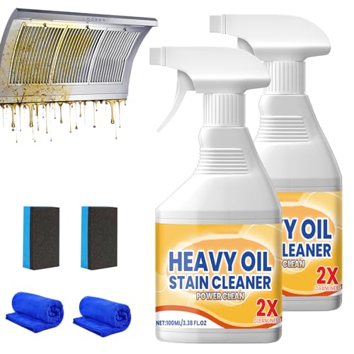 2Pcs Kitchen Heavy Oil Cleaner Spray 2026 New All Purpose Kitchens Heavy Oil Cleaning Agent Multipurpose Kitchen Cleaner Heavy Duty Degreaser Cleaner Spray for Countertops Ovens and Appliances
