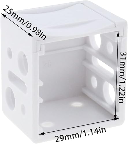 Miniatura 4 de 8 soportes para persianas de plástico, soportes de montaje para riel de la ventana, accesorios para persianas color blanco, 1.220 x 1.142 x 0.984in