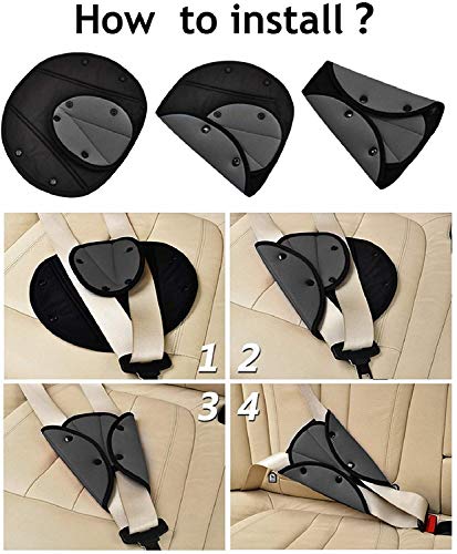 XCHAI Ajustador do cinto de segurança, 2 unidades para crianças Criança carro Cinto de segurança Cin