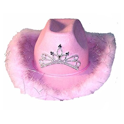 Rhode Island Novelty Felt Pink Feather Blinking Rhinestone Cowboy Hat