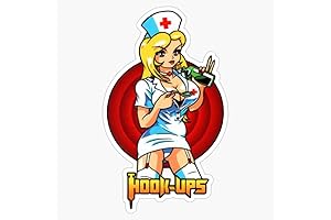 THE HOOK UPS NURSE JAPANESE SHIRT AND STICKER HOOK UPS Decal