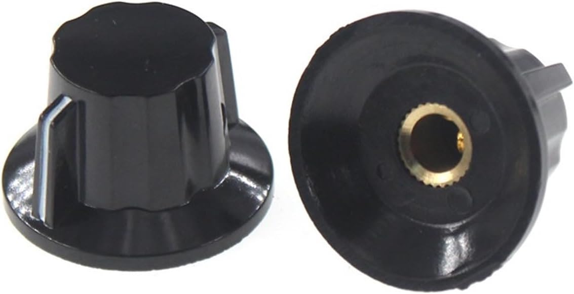 10PCS Potentiometer Bakelite knob K18-1 K18-2 K18-3 Copper core Hole 6mm Gear Switch Cap(K18-1 10PCS)