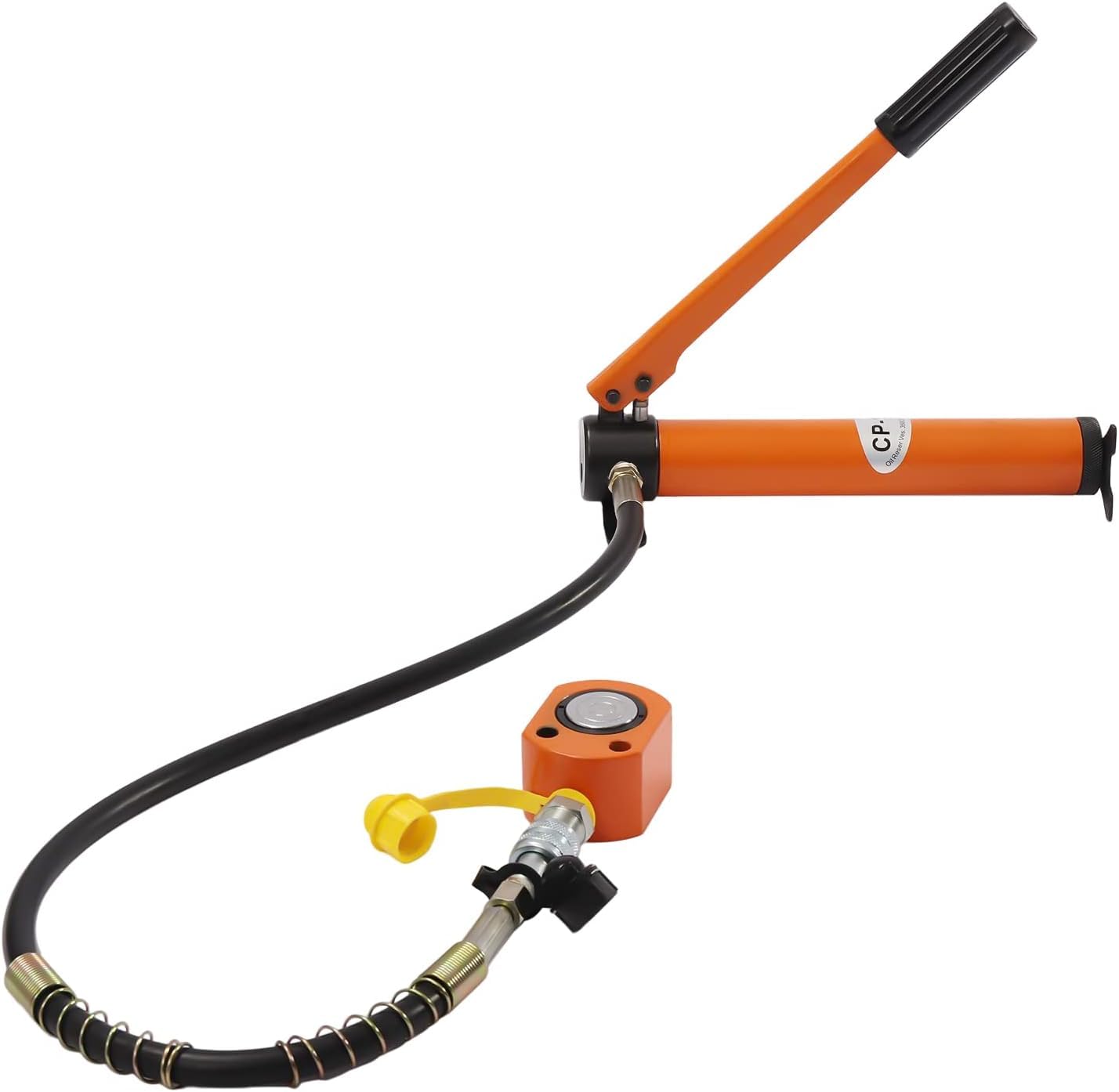 10-Tonnen Hydraulikpumpe & Wagenheber Set, 70MPa Hochdruck, Flachbau-Stahlzylinder für Auto-Reparatur, industrielles Heben, Biegen und Richten - Komplettes Profi-Werkzeug-Set