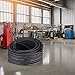 SANFU Hybrid Air Hose 3/8”ID x 100FT, 300PSI Durable, Lightweight, With 1/4” Universal Aluminum 3IN1 Coupler and Plug, Bend Restrictors, Black(100’)