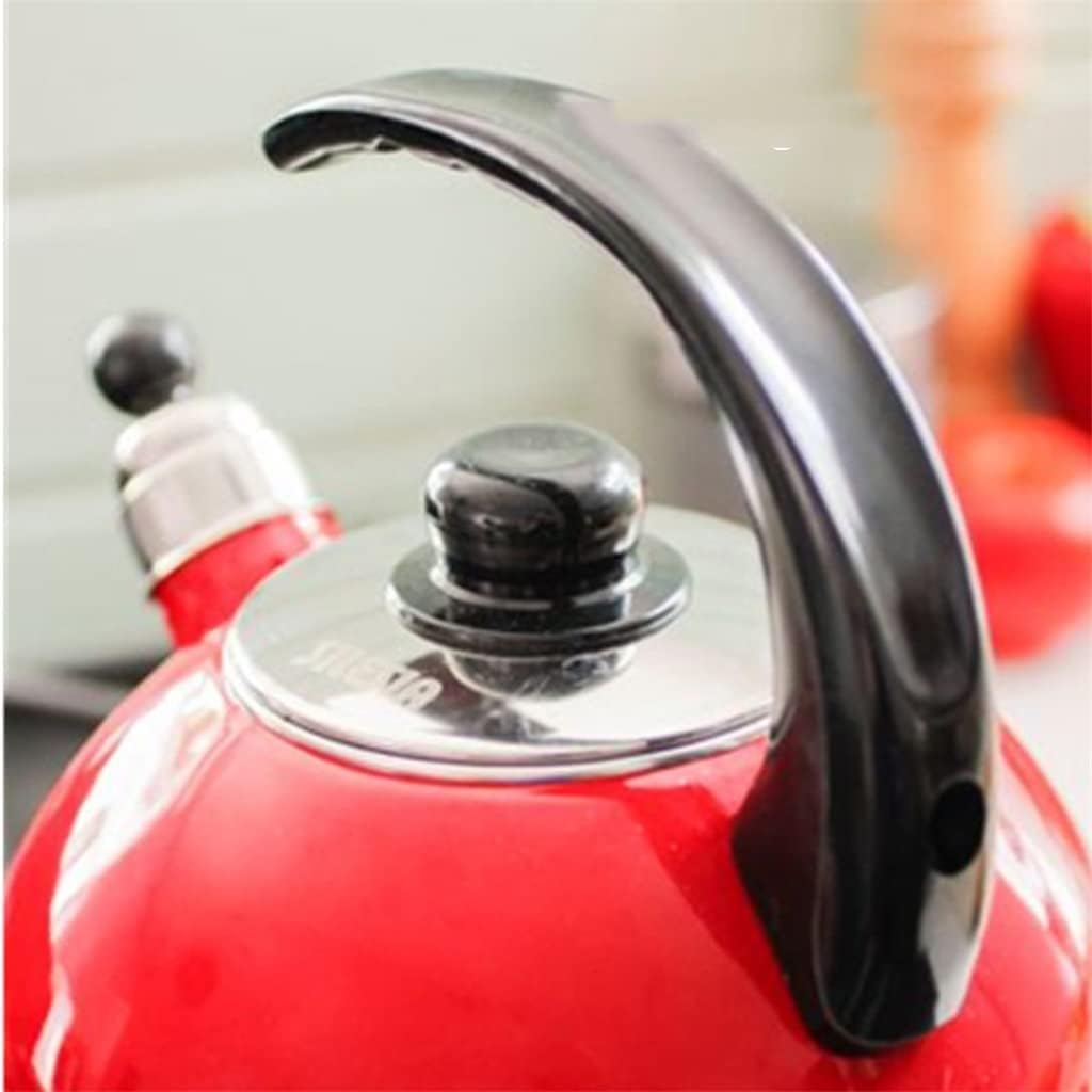 Whistling Kettle Whistling Tea Kettle Tea Kettle Stovetop Large Capacity Enamel Whistle Kettle Gas Induction Cooker 2.5L (A)