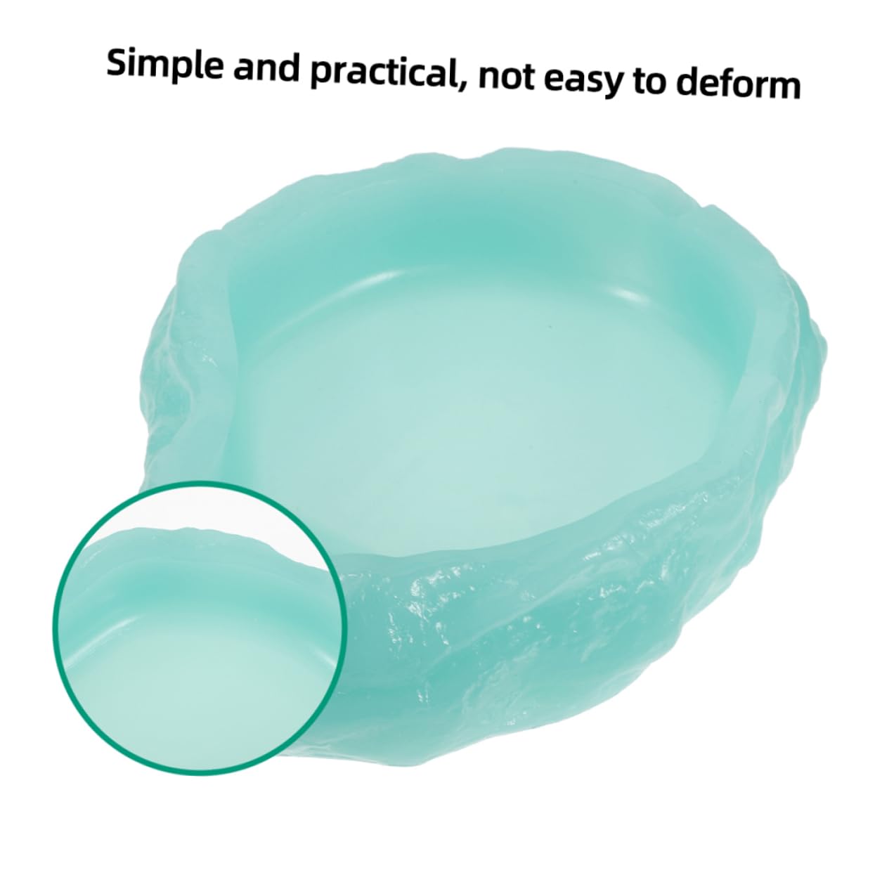 TOYANDONA 2 Ciotole per Rettili Luminescenti Resina per Tartarughe e Lucertole Design Antiscivolo e Resistente per Bevande e Accessori per Terrari