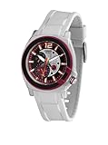 Casio Men's MTP1316B-4A1V White Resin Quartz Watch with Red Dial