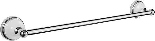 Design House Accesorios de baño Savannah, cromo pulido y blanco