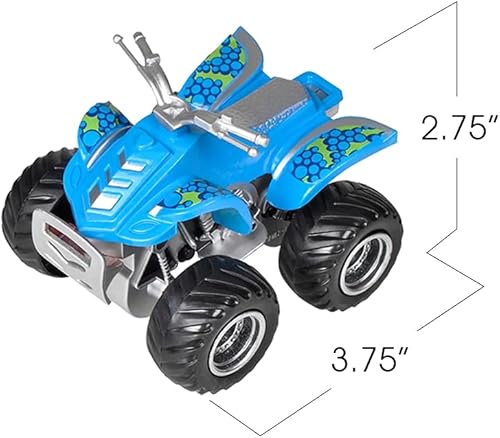 Miniatura 3 de ArtCreativity Land & Sea Friction ATV Set de 2, autos de juguete Push n Go con diseños divertidos, regalos de fiesta de cumpleaños geniales para