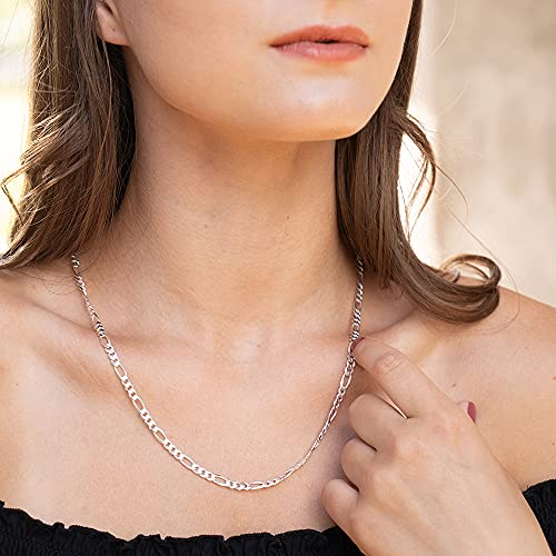 Chaîne Figaro en argent 925 collier italien intemporel - 4
