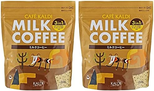 Amazon まとめ買い Kaldi カルディ インスタントミルクコーヒー 150g 2袋 ３in1 クリーミーパウダー コーヒー シュガー入り ホットでもアイスでも ノーブランド品 食品 飲料 お酒 通販