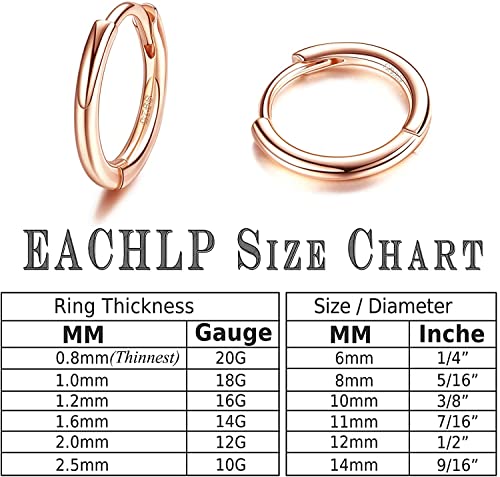 Milacolato Orecchini a Cerchio Piccoli in Argento