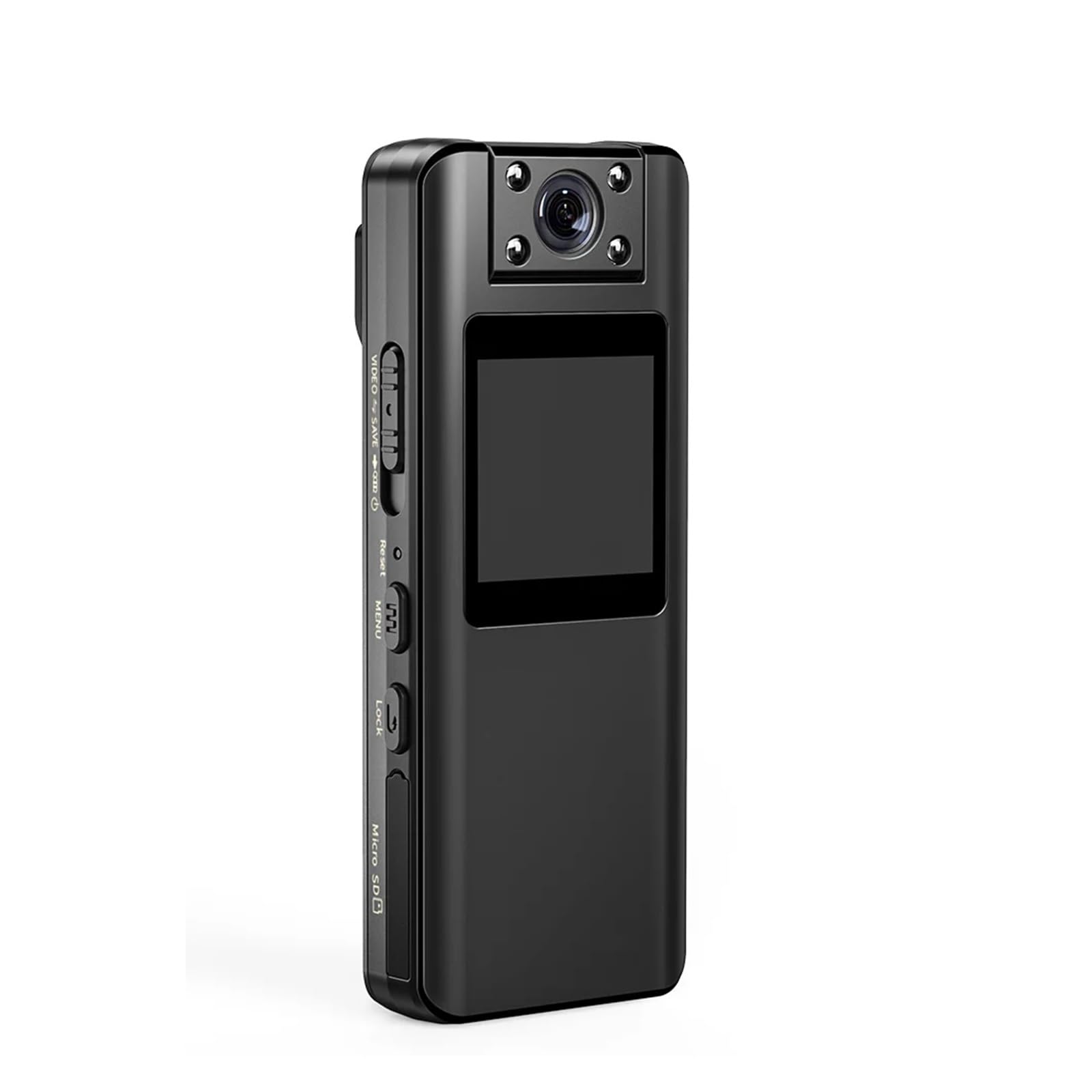 CVFRDD A22 Portable Mini Body Mounted Camera 1080P HD 4pcs IR Night Vision Light With Back Clip Motion Detection Camcorder(With 32GB TF Card)