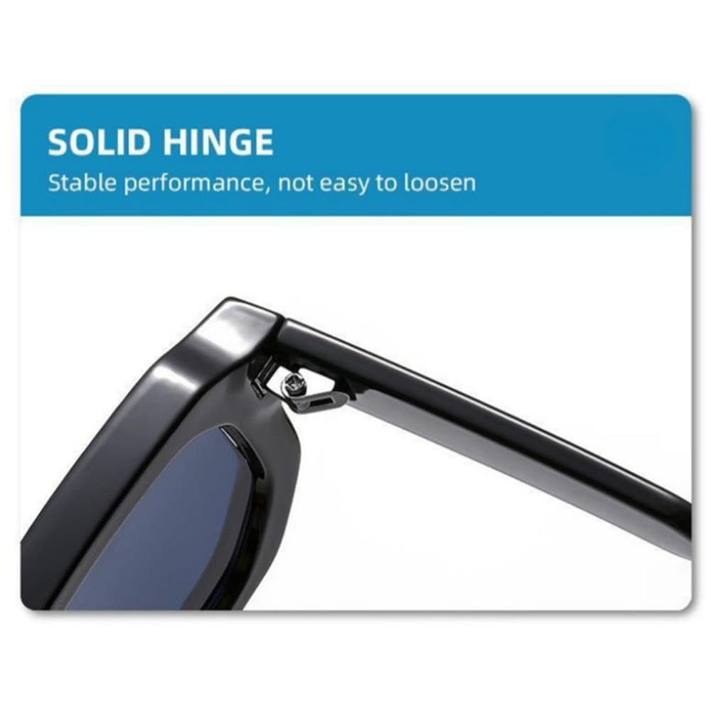 Gafas de sol vintage para hombre con montura rectangular, gafas de sol retro de moda con protección UV400, gafas para mu