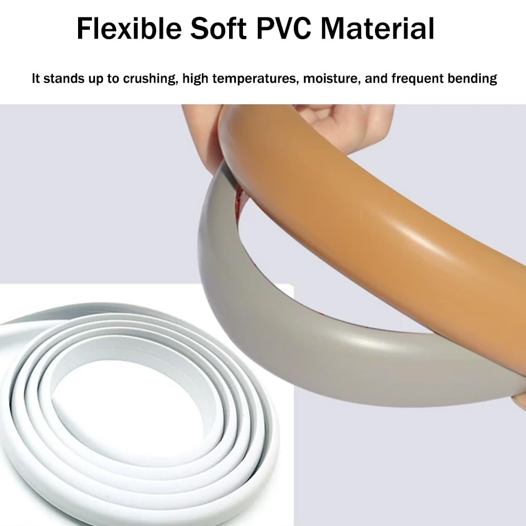 Cubrecables De Suelo De PVC Blando para Oficinas, Protector De Cables Autoadhesivo Que Oculta Y Resiste El Pisado, Canal Interior: 10 Mm / 0,39 Pulgadas(Grigio,5M)