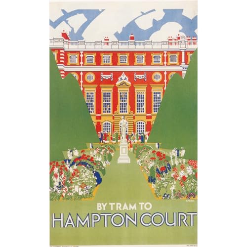Impression giclée sur toile Hampton Court 1927 tableau encres d'archives
