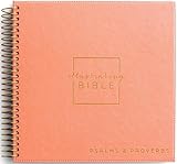Illustrating Bible NIV: Books of Psalms & Proverbs - Spiral Bound Bible Journal, Coral