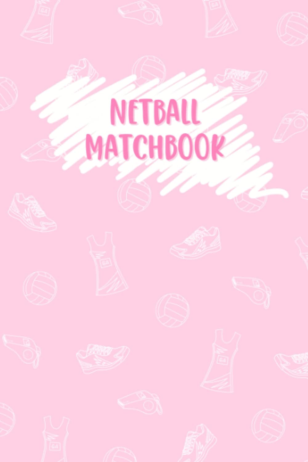Netball Matchbook, Notebook, Team Planner, Journal, Coaching Playbook, Training - Pastel Rose Team Colours