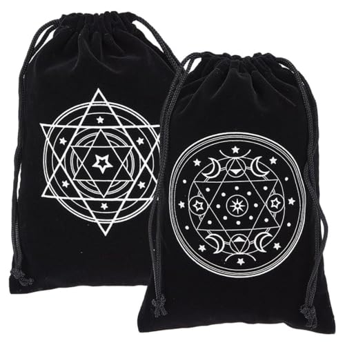 JYNXOR 2 Piezas Almacenamiento Tarot Negra, Bolsas Embalaje