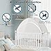 Akiky Large Pop Up Mosquito Net Crib Tent to Keep Baby from Climbing Out Baby Girl Netting Cover Canopy for Naps at Home&Traveling(Gray)