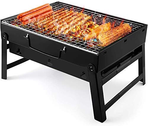 Wohnaccessoires   Holzkohlegrill Tragbarer Außenklappbar Holzkohlegrill Tisch Schreibtisch Raucher Edelstahlgrill für Picknick Gartenterrasse