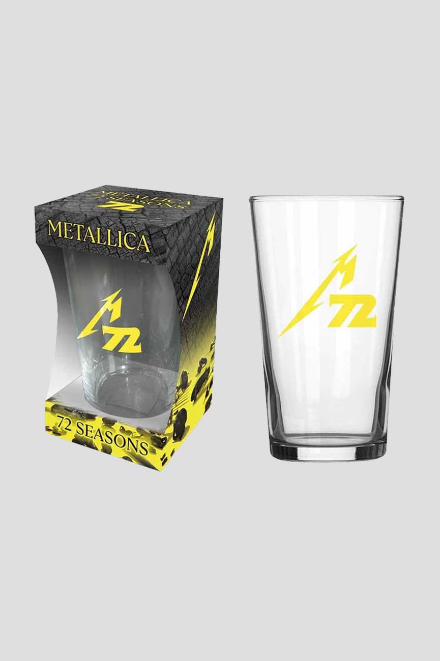 Metallica Beer Glass 72 Seasons Band Logo Official Boxed Size One Size