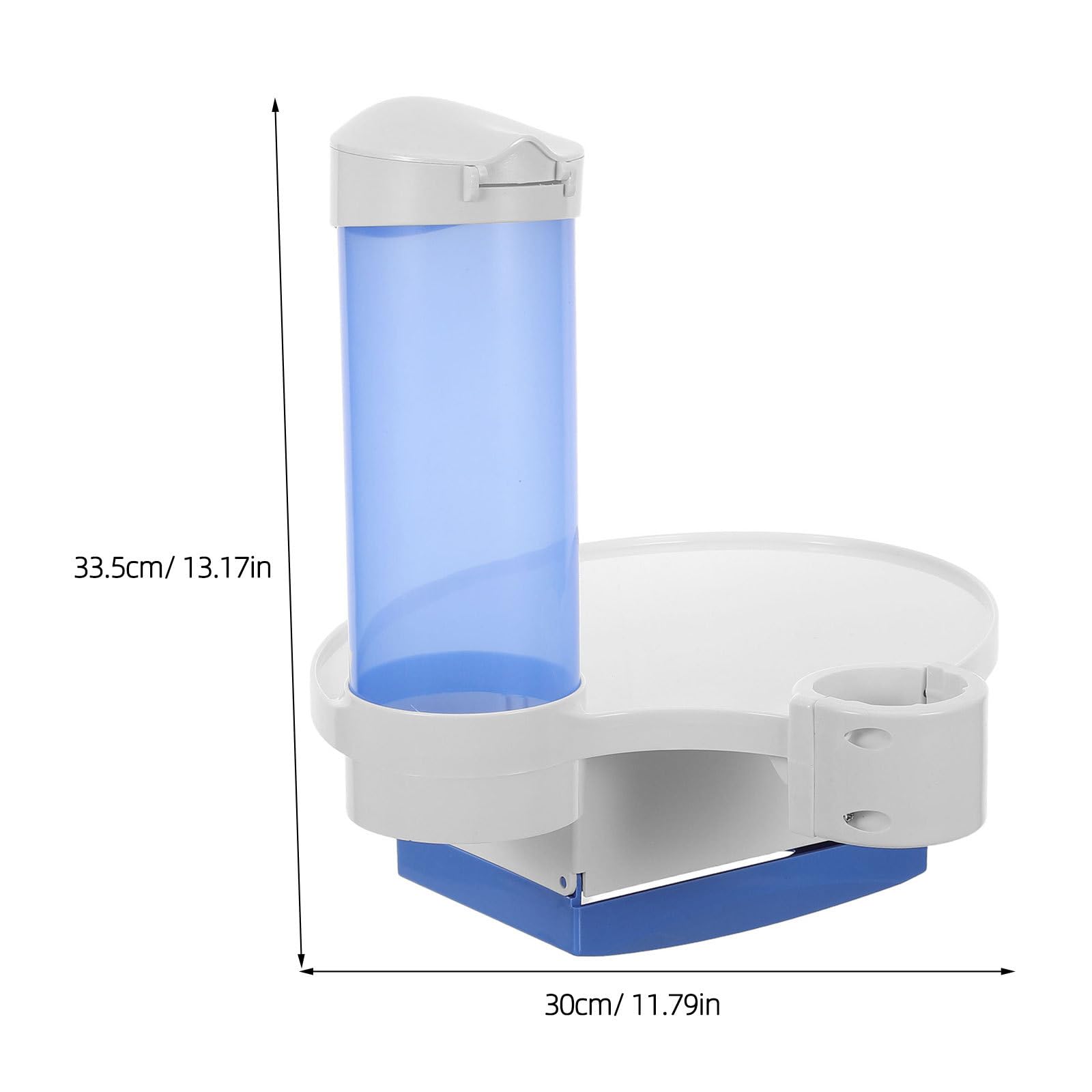 Zerodeko Porte-gobelet pour fauteuil dentaire - Plateau buccal dentaire avec boîte à mouchoirs - Porte-gobelet bleu - Organisateur de matériel pour salle de soins