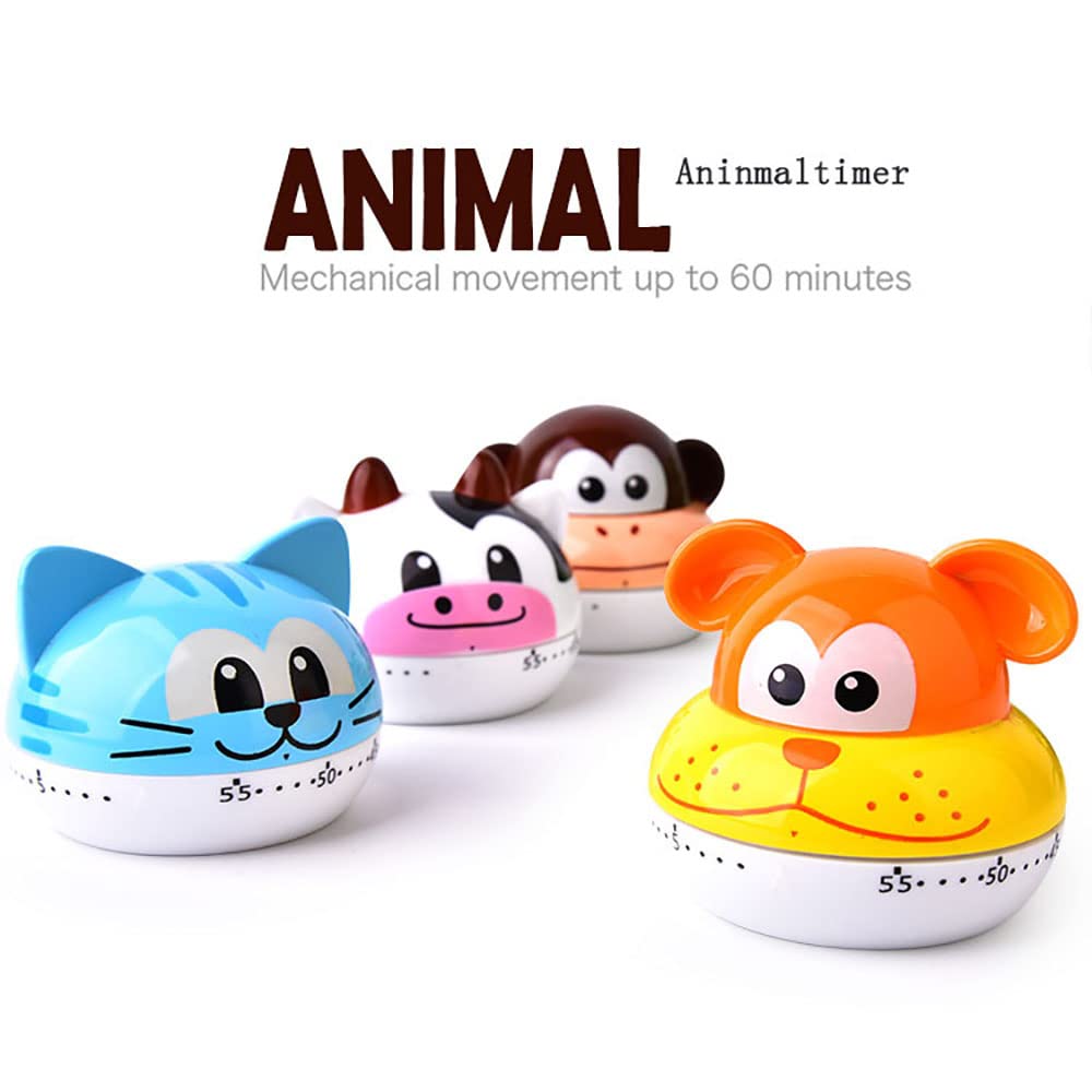 Temporizador Mecánico De Cocina Con Forma De Animal | 60 Minutos, Sin Pilas, Diseño Divertido Para Cocinar Y Estudiar