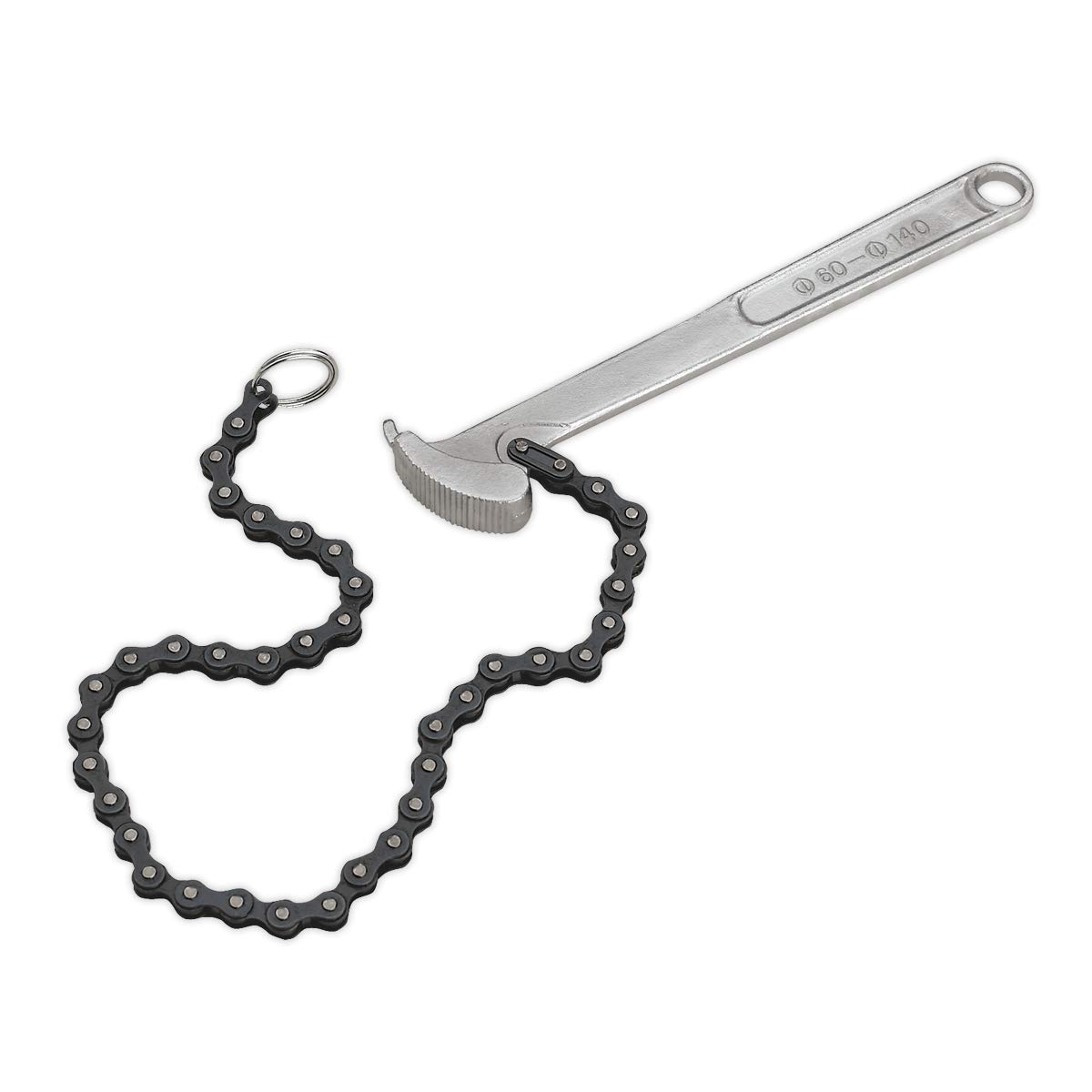 Sealey AK6409 Oil Filter Chain Wrench, 60mm-120mm Capacity