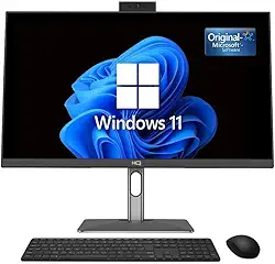 Computador All In One 24", Intel Core I5 11400 11ª Geração, 8GB DDR4, SSD 1TB, Windows 11 Original, Webcam, Wifi, Bluetooth, HQ Silver AIHQP-011