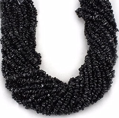 Spinelle noire perles puces brutes pour remplacer les fausses pierres plastiques