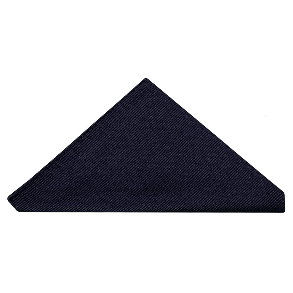 Ties R Us Men's Navy Wedding 100% Silk Twill Pocket Square Handkerchief 21 Colour Options (Navy)
