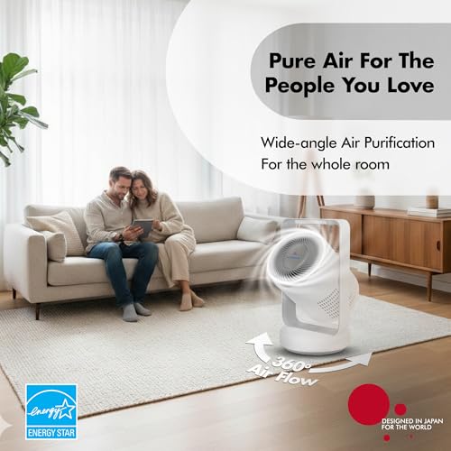 Image of Pure Air PA4 2in1 Wozoyo Air Purifier+Fan for Home&Office,4-in-1 Filter,PreFilter, AntiBacterial,H13 HEPA,Activated Carbon,Covers 1211ft,AHAM Verifide,Removes 99.99% PM2.5 PM10 Smoke,Odor,APP control