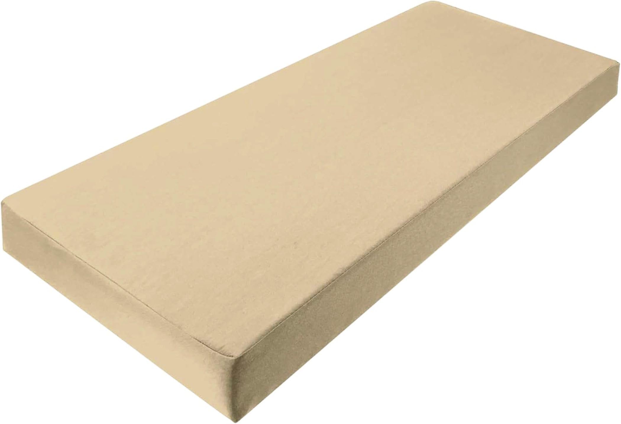 UniqueLittleFriend Chairs 3-Seater Sofa Cushion with PU Foam | 4 Inch Thick Seat Cushion with Removable Zip Cover | Comfortable & Durable Sofa Foam for Home