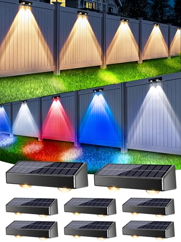 Lampes solaires d'extérieur Brizled Lot de 8 éclairages étanches RGBCW pour clôture et balustrade