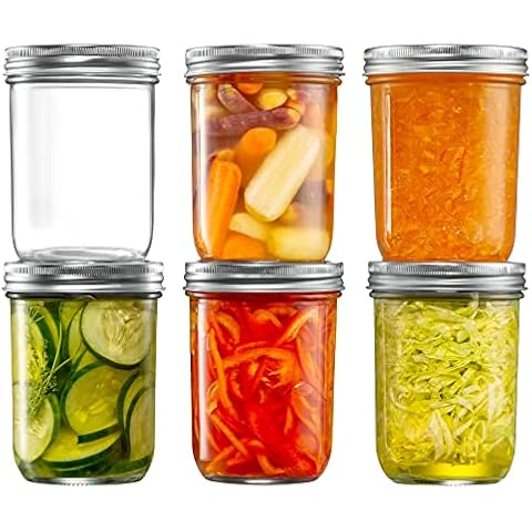 GLING 6 Pack 16 oz Mason Jars Cover