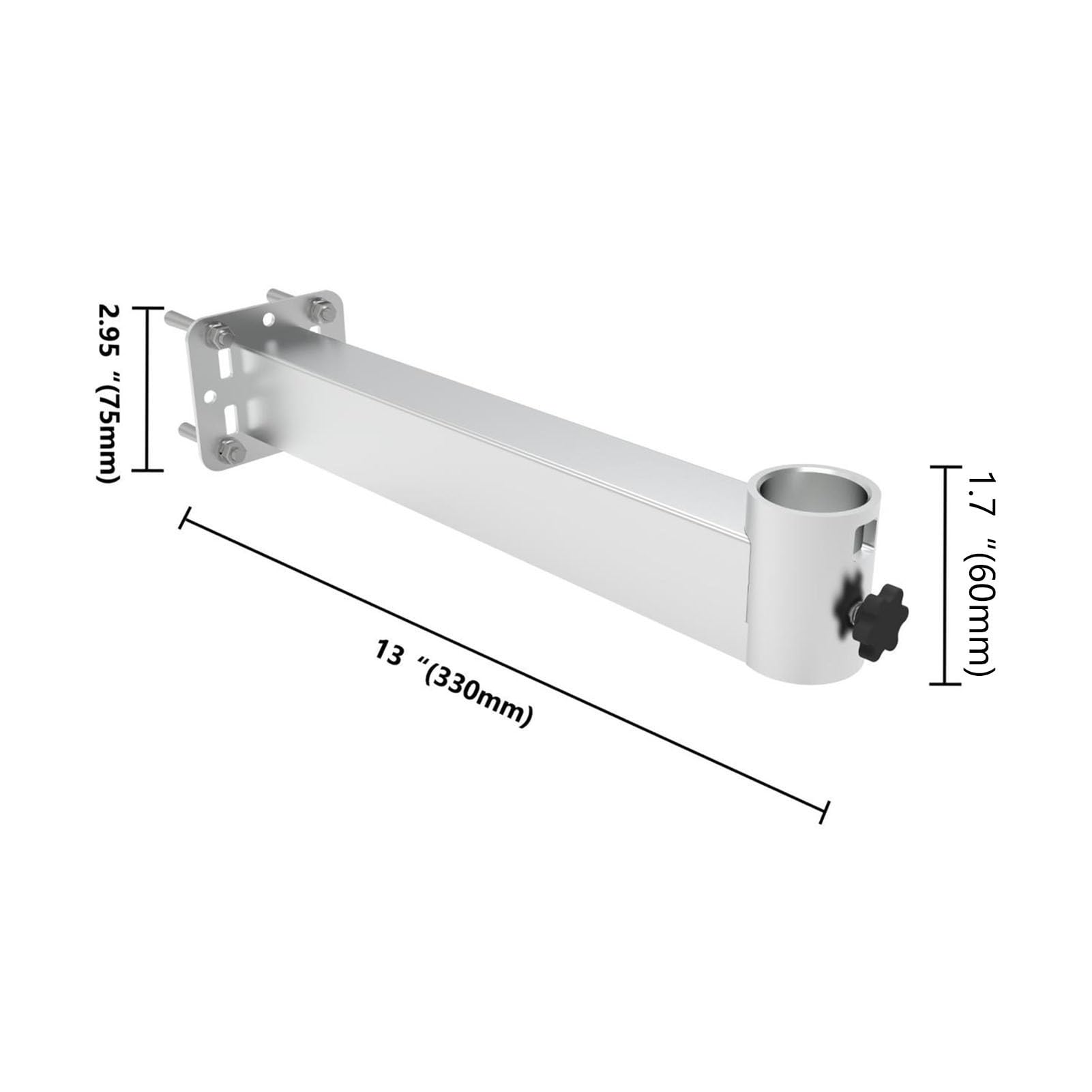 Kit de montage sur poteau L, support mural robuste en alliage d'aluminium antirouille pour antennes paraboliques et extérieures V2