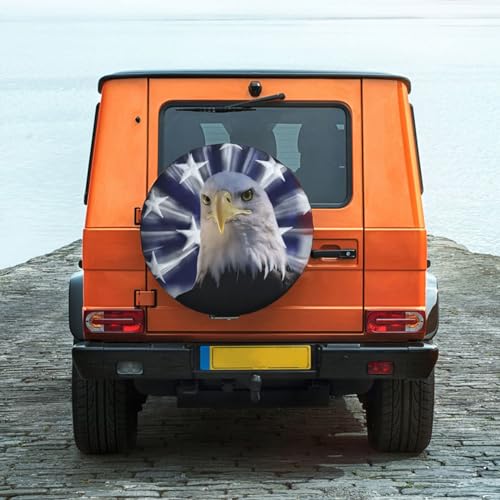 Image of Spare Tire Cover American Eagle and Flag Wheel Covers USA Flag Weatherproof Universal Wheel Protectors for Rv SUV Camper Travel Trailer 15 Inch