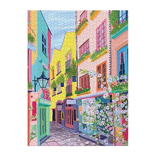 Rompecabezas Galison London Passage de 1000 piezas para adultos | Calle londinense colorida, paisaje urbano inglés, ilustrado, desafiante, papel reciclado, sin polvo, tamaño final 27" x 20" miniatura 2