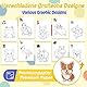 Fettwal Prickelnadel Set Kinder, Prickelset Stickbilder Sticken für Kinder ab 3, mit 2 Prickelnadel 2 Prickelfilz 10 Stickbilder, Verwendung unter Aufsicht der Eltern (Tierthema)