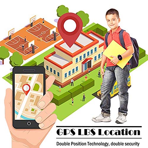 Kids Smartwatch GPS Tracker Phone - 2019 New Waterproof Children Smart Watches with 1.4" Touch Screen SOS Phone Call Talkie Walkie Pedometer Fitness Sports Band for Boys Girls Age 4-12 (Black)