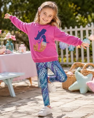 Image of Girls 2 Piece Outfits Toddler Girls Leopard Print T-Shirt and Leggings Set School Outfits Girl Clothes Fall Sets